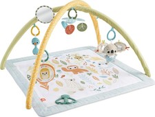 Fisher-Price Tapis D’Éveil Sensimals avec 6 Jouets Sensoriels Repositionnables, 