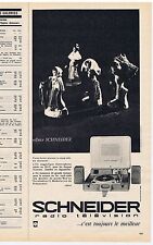 PUBLICITE ADVERTISING 104 1962 SCHNEIDER électrophone