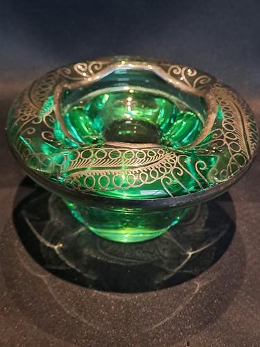 Cendrier cristal vert daum - en,