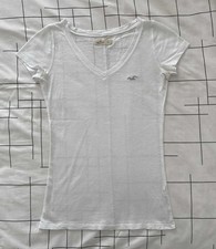 T.Shirt femme blanc chiné HOLLISTER Taille XS (32)