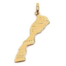 Bijoux Pendentif Carte Pays