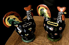 2 anciennes tirelires  céramique poterie vernissée Coq Alsace? Savoie? TBE