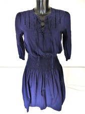 Belle Robe EKYOG, marine, coton Bio, Taille 36, TBE