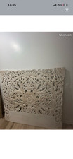 tete de lit en bois sculpte