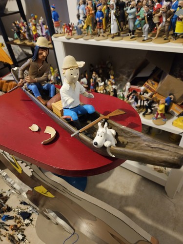 Grande pirogue tintin kuifje - pirogue,