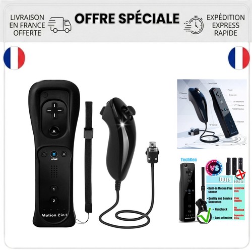 Manette wii sans fil techken - manette,
