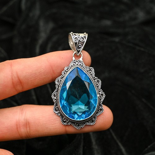 London blue topaz pendant 925 - topaz,