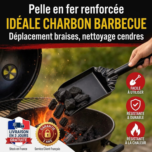 Pelle charbon barbecue - a,