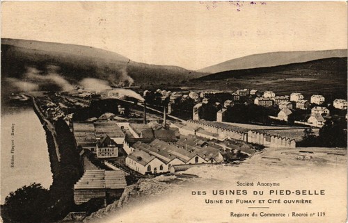 Cpa des usines pied - des, pied-selle