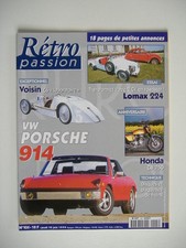 RETROPASSION n°105 VW PORSCHE 914/6 1972-HONDA CB 750-LOMAX 224-AUDI 100 COUPE