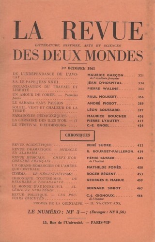 Revue des deux - , octobre