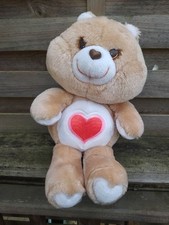 Peluche bisounours care bears tenderheart bear 13" grosbisou Kenner 1983