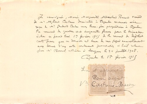 1915 capendu mme bacou - capendu,