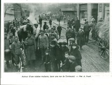 Document ancien autour d'une cuisine roulante à Dortmund 1923 issu de magazine