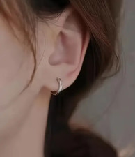 Boucles d'oreilles créoles argent 925 anneaux 7 mm