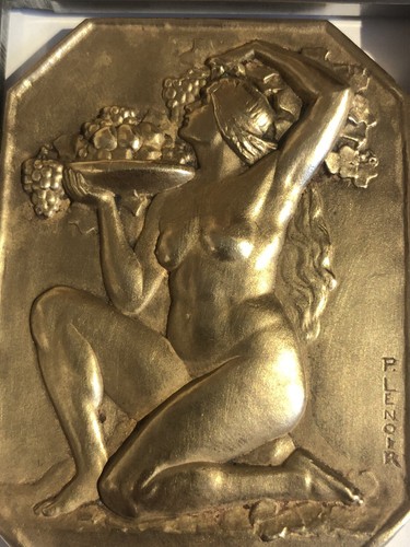 Médaille plaque bronze - en,