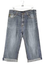 Pantacourt en coton bleu