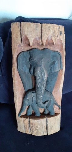 Panneau sculpté bois - panneau, en