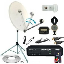Pack Satellite Camping Tntsat Trepied + Parabole + Récepteur Tntsat + Kit Satfin