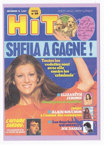 Sheila carte postale hit - sheila, n°
