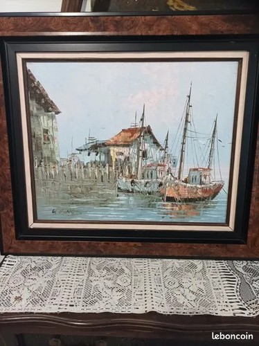 Grand joli tableau de - et,