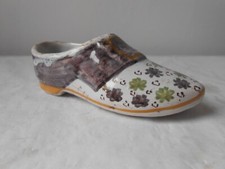 Ancienne mini-chaussure hollandaise Delft ou Nevers (Centre France) XVIIIe. Poterie.