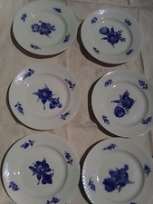 6 assiettes à dessert Royal Copenhagen Bleu Fleur Tressé
