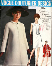 Patron De Couture Vintage Vogue 1967 B34" Manteau Et Robe (2022R) Vogue 1826
