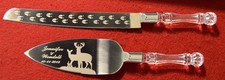 Deer Couple  Wedding cake Knife and Server, Buck and Doe    Free Names and Date