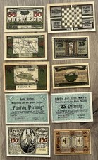 Lot De 10 Billets Allemand (Notgeld) (66)De 1920 A 1922 . Dans L’état