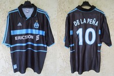 Maillot OLYMPIQUE MARSEILLE 2000 ADIDAS vintage DE LA PENA OM shirt camiseta XL