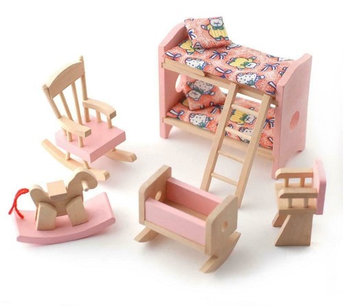 Maison poupées rose - rose, en