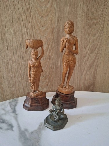 Lot art indien - statue, femme