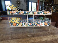 ancien lit superposé de poupée année 70 jouet vintage de collection avec échelle