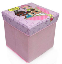 Pouf Conteneur Pliable LOL Surprise Banc Repose-Pieds Coffre 31x31x33cm 3897