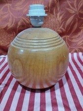 1970s: turned wooden ball lamp base made in Italy I.M.T.