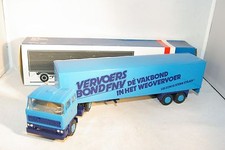CAMION LION CAR 59 DAF 2800 AVEC REMORQUE TRANSPORT BOND FNV COMME NEUF EN BO...