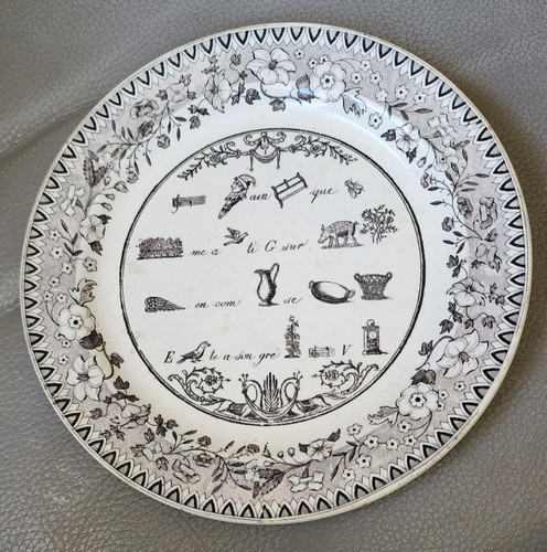 Assiette parlante rebus - assiette, parlante,
