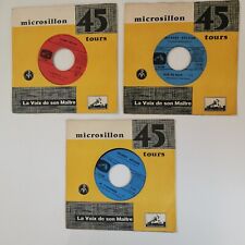 3 X 45 RPM 7''VINYL JUKE BOX GILBERT BECAUD JET'ATTENDS/TETE DE BOIS/L'ORANGE