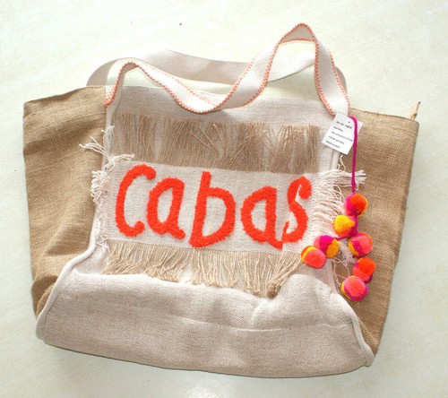 Sac cabas neuf jute et - en,