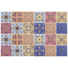Lot de 24 stickers carrelage