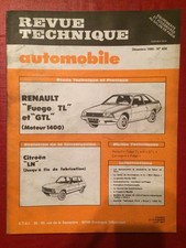 Revue Technique Automobile RENAULT Fuego TL et GTL moteur 1400
