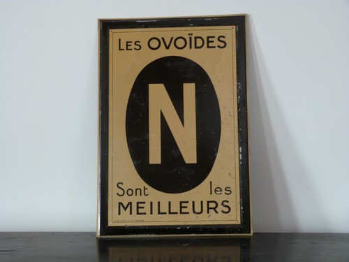 Plaque métal les ovoides - métal, ovoides"