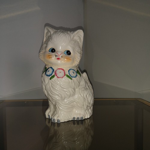 Ancienne tirelire chat blanc - tirelire,