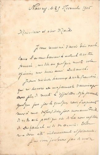 Lettres autographes de - lettres,