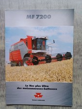 PROSPECTUS BROCHURE MOISSONNEUSE BATTEUSE MASSEY FERGUSON 7200 NO TRACTEUR