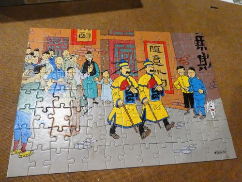 Puzzle tintin lotus - lotus, bleu