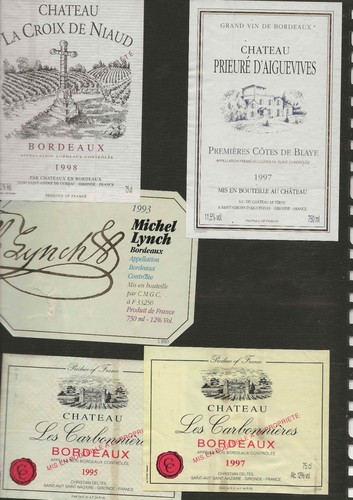 Etiquettes vin bordeaux - vin,
