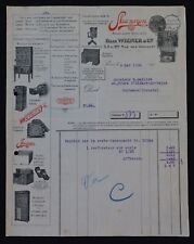 Billhead Facture PARIS 1908 SHANNON WIENNER meuble classeur illustrée 129