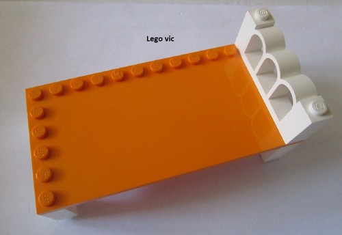 Lego bed orange white girl - lego,